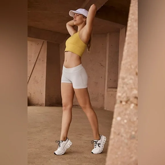 FREE PEOPLE | NWOT Good Karma Micro Shorts in Ice Grey - Picture 3 of 4